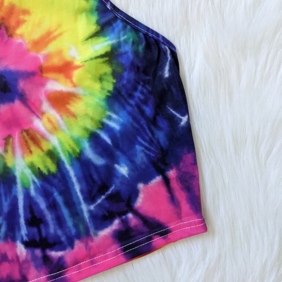 Tie dye halter tie neck crop top - Picture 2 of 5